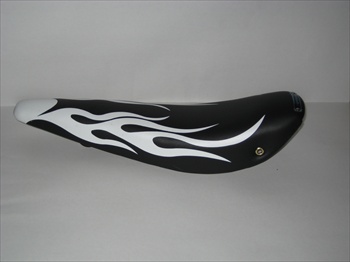 Banana Seat with White Flames